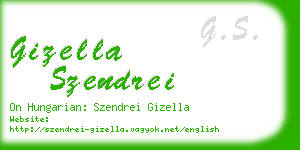 gizella szendrei business card